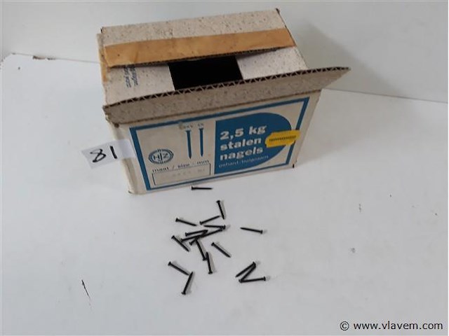 1 x 2,5 kg stalen nagels 2,0x20 mm - afbeelding 1 van  2