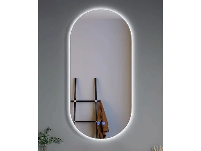 1 x 40cm led spiegel oval - afbeelding 1 van  2