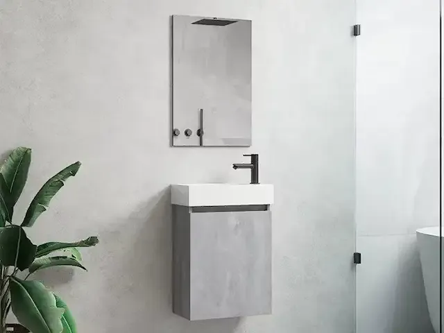 1 x 40cm toiletmeubel beton grijs - como 40-05 - afbeelding 1 van  1