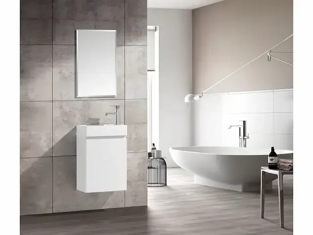 1 x 40cm toiletmeubel mat wit - como 40-03 - afbeelding 1 van  7