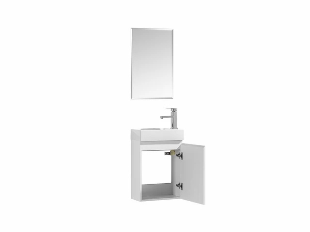 1 x 40cm toiletmeubel mat wit - como 40-03 - afbeelding 2 van  7