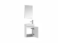 1 x 40cm toiletmeubel mat wit - como 40-03 - afbeelding 2 van  7