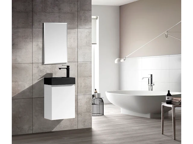 1 x 40cm toiletmeubel mat wit - como 40-03b - afbeelding 1 van  3