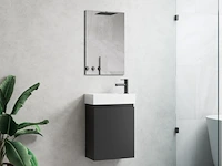 1 x 40cm toiletmeubel mat zwart - como 40-04 - afbeelding 1 van  1