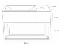 1 x 40cm wit fonteinset - cubo wit - afbeelding 6 van  6