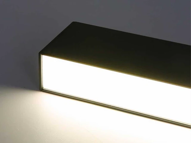 1 x 40w led 120cm linear design hanglamp met 3 kleur licht switch zwart - afbeelding 5 van  7