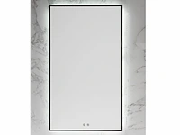 1 x 45cm led spiegel met zwart frame - afbeelding 1 van  9