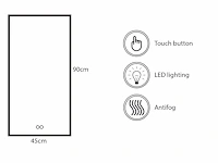 1 x 45cm led spiegel - afbeelding 5 van  9