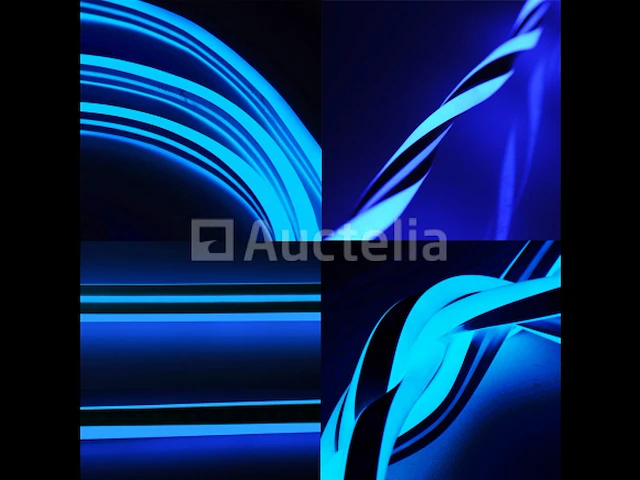 1 x 50 meter neon led strip - blauw - waterdicht - dubbelzijdig - 8w/m - afbeelding 2 van  5