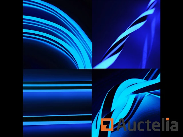 1 x 50 meter neon led strip - blauw - waterdicht - dubbelzijdig - 8w/m - afbeelding 1 van  5