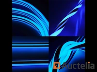 1 x 50 meter neon led strip - blauw - waterdicht - dubbelzijdig - 8w/m