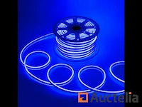 1 x 50 meter neon led strip - blauw - waterdicht - dubbelzijdig - 8w/m - afbeelding 3 van  5