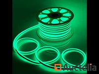 1 x 50 meter neon led strip - groen - waterdicht - dubbelzijdig - 8w/m - afbeelding 3 van  5