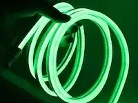 1 x 50 meter neon led strip - groen - waterdicht - dubbelzijdig - 8w/m - afbeelding 4 van  5