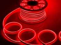 1 x 50 meter neon led strip - rood - waterdicht - dubbelzijdig - 8w/m