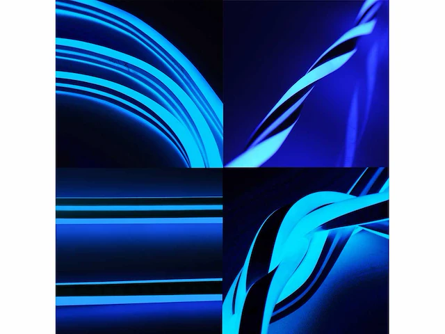 1 x 50 meter neon led strip blauw -8w/m - waterdicht ip65 - afbeelding 5 van  5