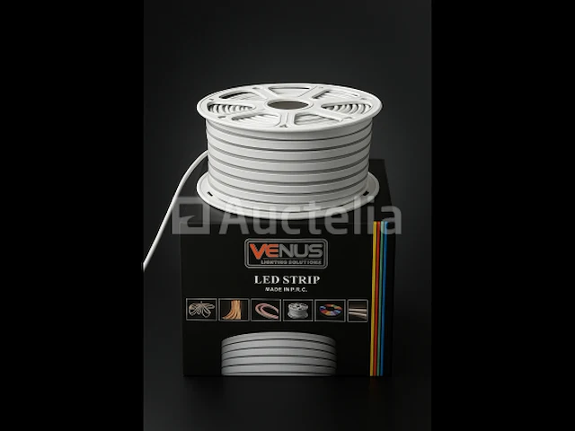 1 x 50m waterdichte neon led strip – blauw – 8w/m – ip65 – binnen/buiten gebruik - afbeelding 1 van  5