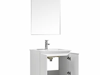 1 x 60cm badkamermeubelset mdf - kleur: mat wit - afbeelding 3 van  6