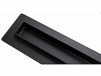 1 x 60cm slim zwart douchegoot design met gesloten rooster - afbeelding 9 van  10