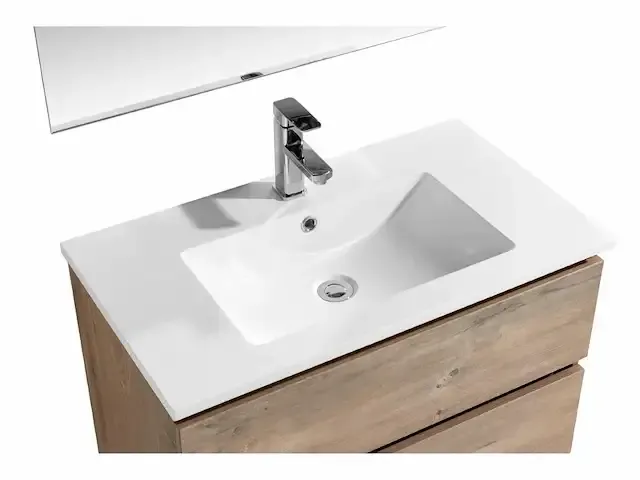 1 x 80cm badkamermeubelset - kleur: grey eik - afbeelding 4 van  8