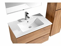 1 x 80cm badkamermeubelset - kleur: natural eik - afbeelding 4 van  9