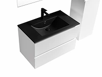 1 x 80cm badkamermeubelset mdf - kleur: mat wit - afbeelding 2 van  4