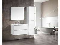 1 x 80cm badkamermeubelset mdf - kleur: mat wit - afbeelding 1 van  8