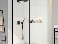 1 x 90x200 bcf inloopdouche met mat zwart frame - afbeelding 1 van  4