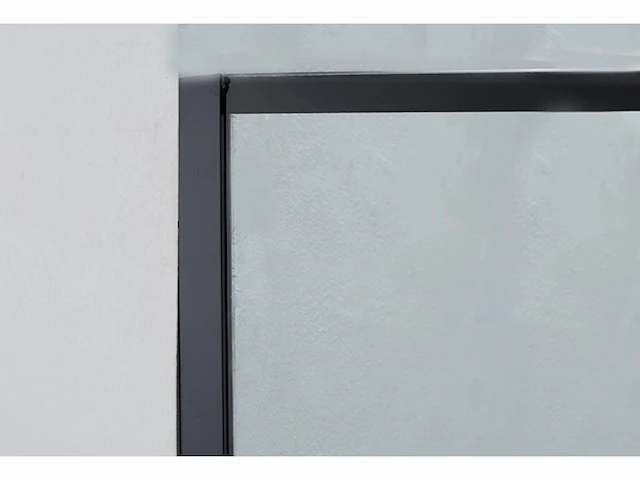 1 x 90x200 design inloopdouche met mat zwart frame - afbeelding 3 van  5