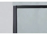 1 x 90x200 design inloopdouche met mat zwart frame - afbeelding 3 van  5