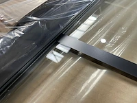 1 x 90x200 design inloopdouche met mat zwart frame - afbeelding 4 van  5