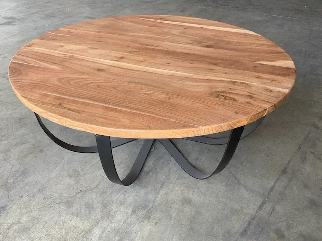 1 x acaciahout koffietafel - 100cm - afbeelding 1 van  5