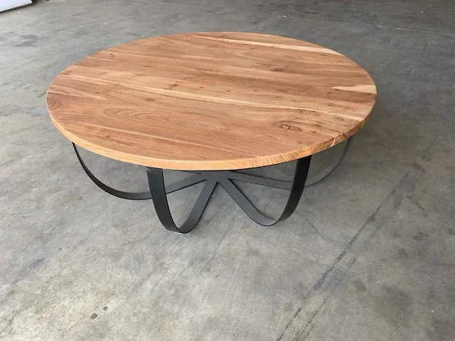 1 x acaciahout koffietafel - 100cm - afbeelding 2 van  5