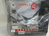 1 x afdekzeil grijs/zwart 4 x 6 m extra dik - afbeelding 3 van  3