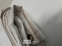 1 x afdekzeil met ogen 100% waterdicht uit tentzeil wit 5x8m - afbeelding 3 van  3