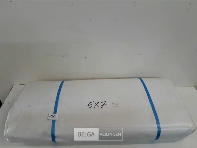 1 x afdekzeil met ogen waterdicht wit 5x7m - afbeelding 1 van  3