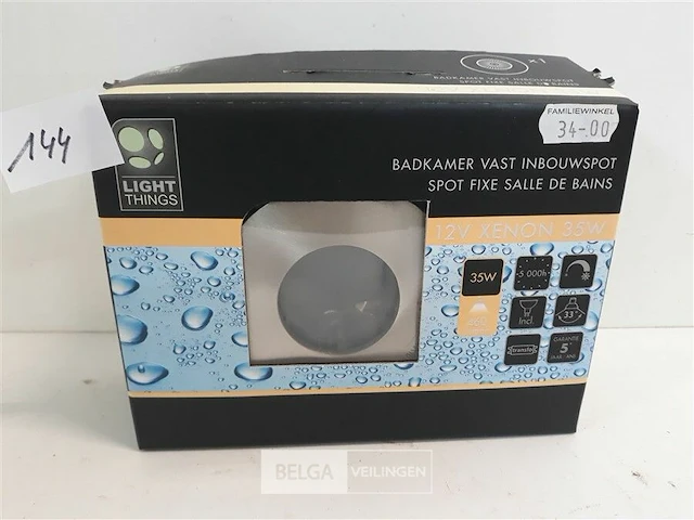 1 x badkamer inbouwspot inox vast 12v - afbeelding 1 van  3