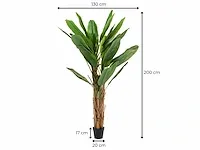 1 x bananenboom - kunstplant - 200 cm - afbeelding 5 van  6