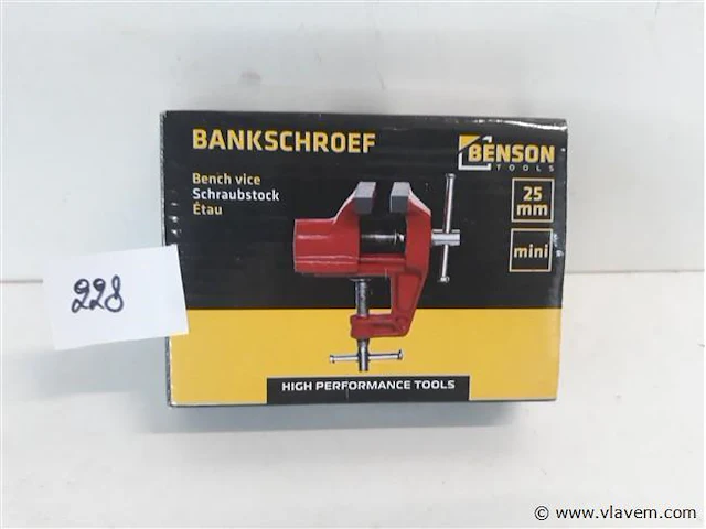 1 x bankvijs 25 mm met tafelklem - afbeelding 1 van  2