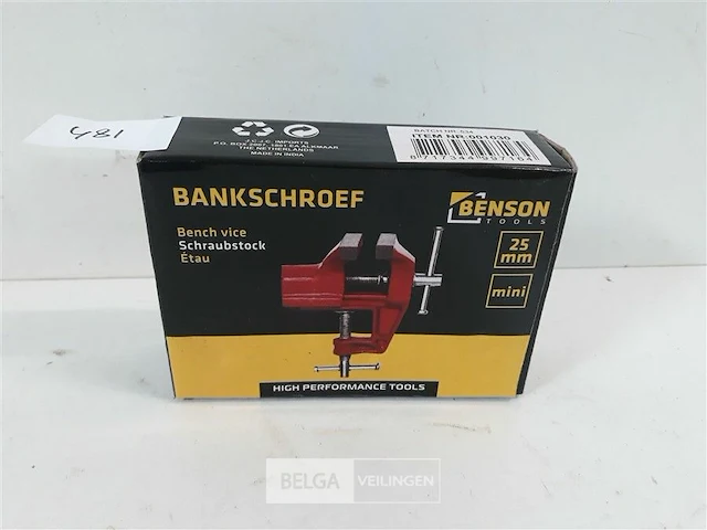 1 x bankvijs 25 mm met tafelklem - afbeelding 1 van  3