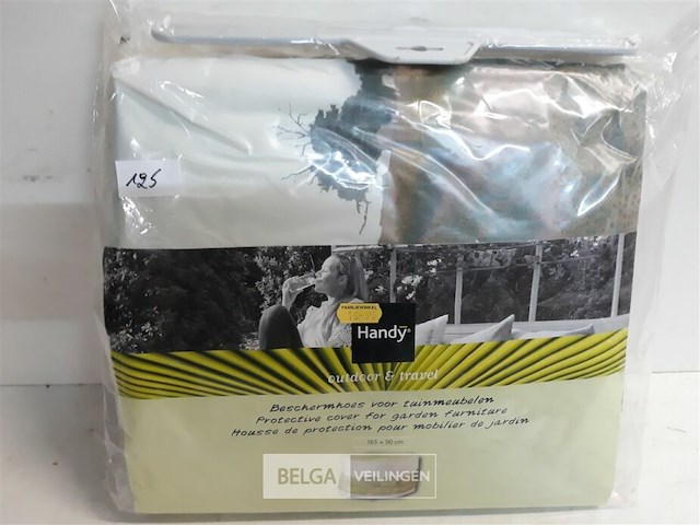 1 x beschermhoes tuinset rond 165x90 cm - afbeelding 2 van  3