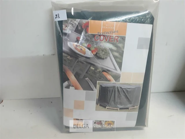 1 x beschermhoes tuinset rond 200x 95 cm - afbeelding 1 van  3