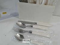 1 x bestekset 24 delig in pvc houder - afbeelding 3 van  3