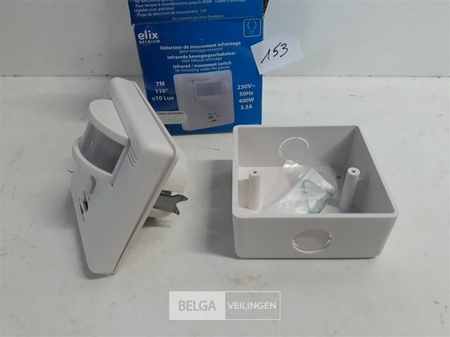 1 x bewegingsmelder infrarood wit inbouw - afbeelding 3 van  3