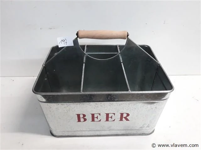 1 x bier draagmand zinc - afbeelding 1 van  2