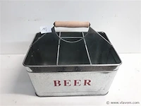 1 x bier draagmand zinc - afbeelding 1 van  2