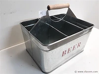 1 x bier draagmand zinc - afbeelding 2 van  2