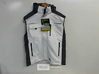 1 x bodywarmer wit/grijs +kap wolf line l - afbeelding 2 van  3