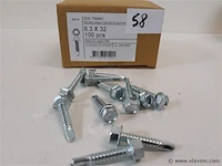 1 x boorschroef zeskant 6,3x32 mm 100 stuks - afbeelding 1 van  2