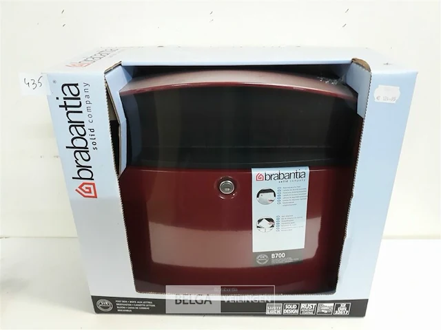 1 x brievenbus brabantia bordeaux - afbeelding 1 van  3